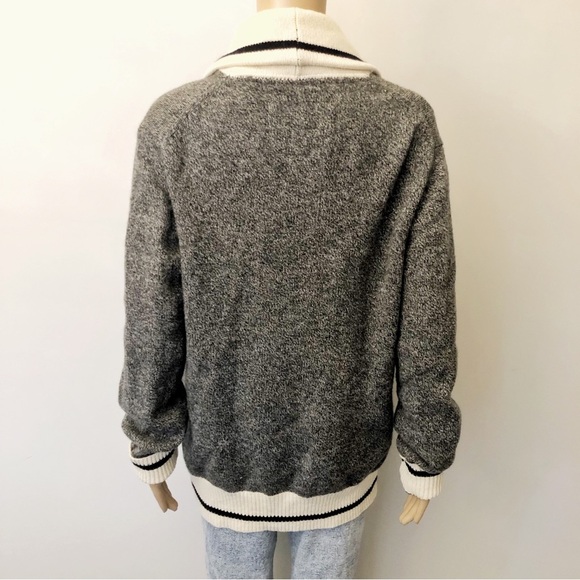 Vintage Peak Performance 100% Lambswool Oversized V Neck Knit Sweater Cardigan. - Picture 14 of 16